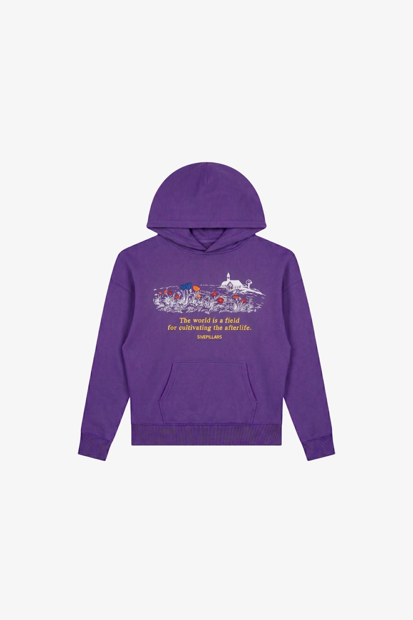 Cultivating Hoodie - Washed Purple – 5ivepillars