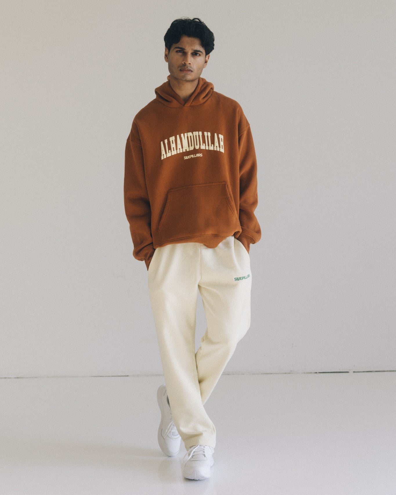 Alhamdulillah Hoodie - Rust Brown