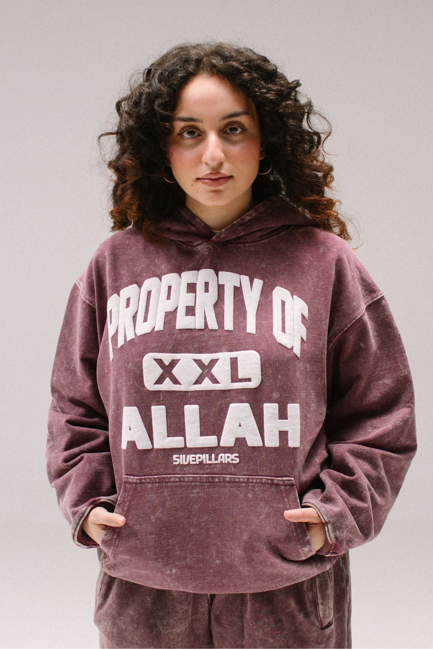 POA Hoodie - Washed Maroon