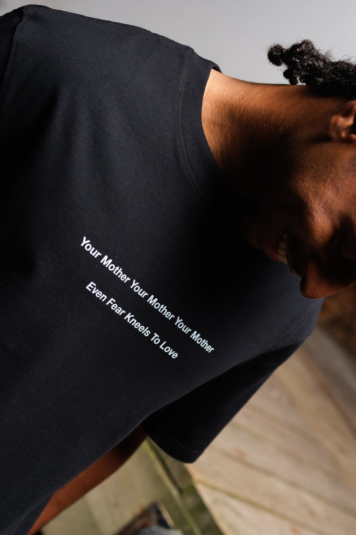 YM3X Even Fear Kneels To Love Tee - Black