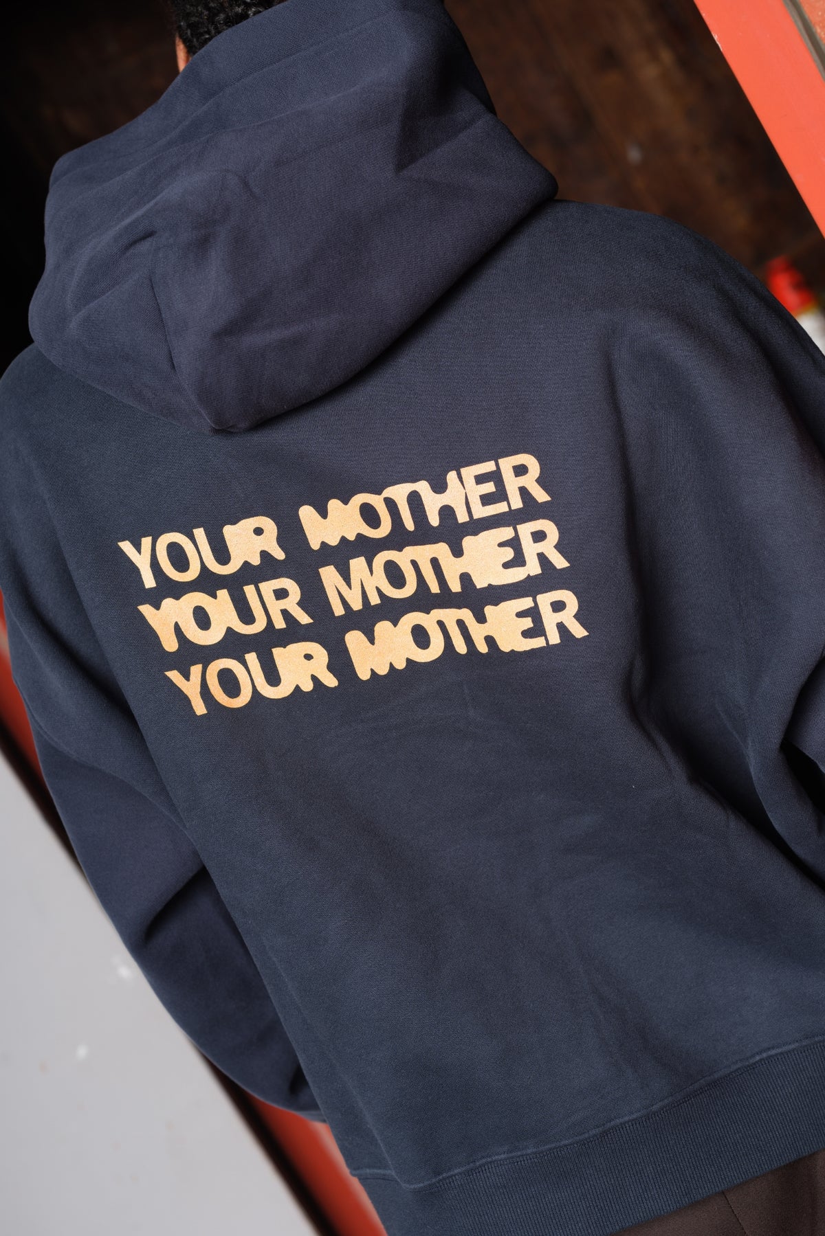 YM3X Boxy Hoodie - Navy Blue