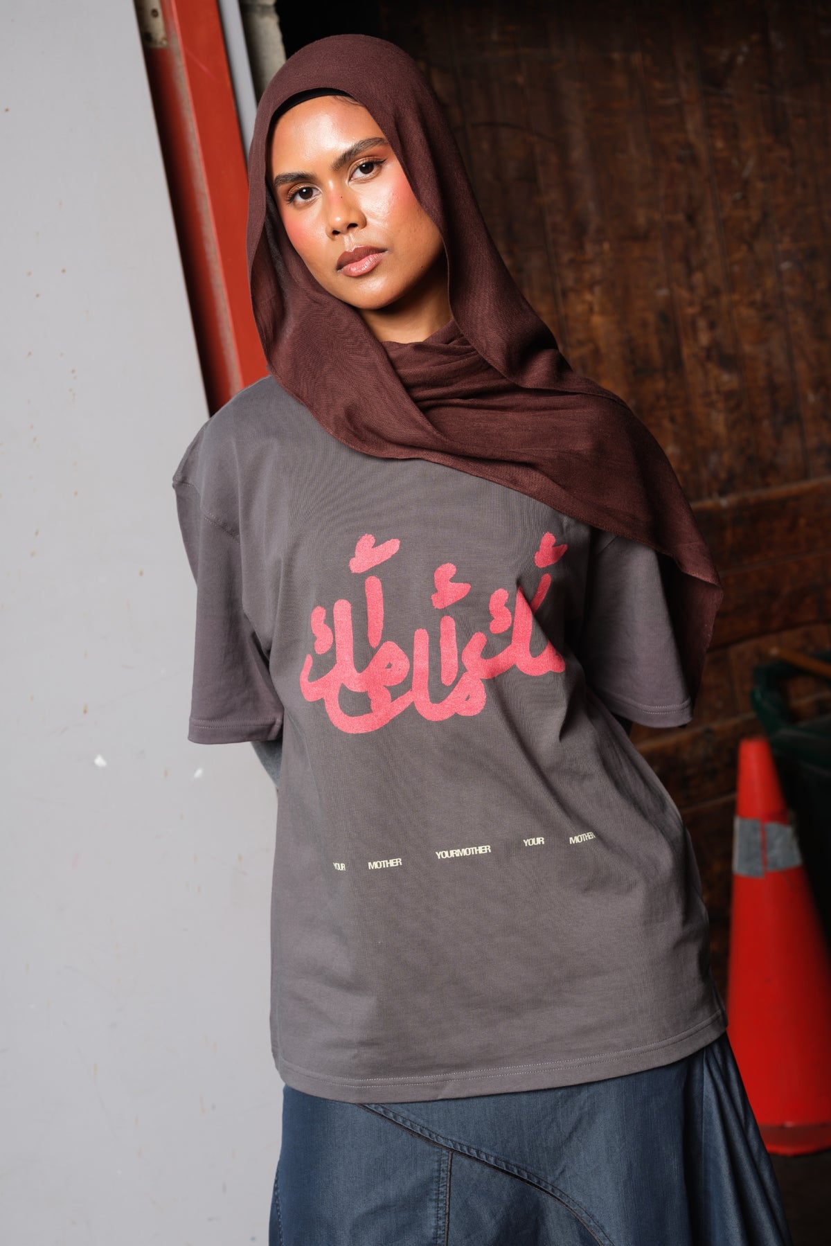 YM3X Calligraphy Tee - Dark Gray