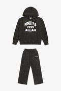 Washed black POA set with matching hoodie and sweatpants – Muslim apparel