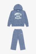 Washed blue POA set with matching hoodie and sweatpants – Muslim streetwear