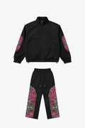 Black Rug tracksuit set with matching jacket and pants – Muslim streetwear