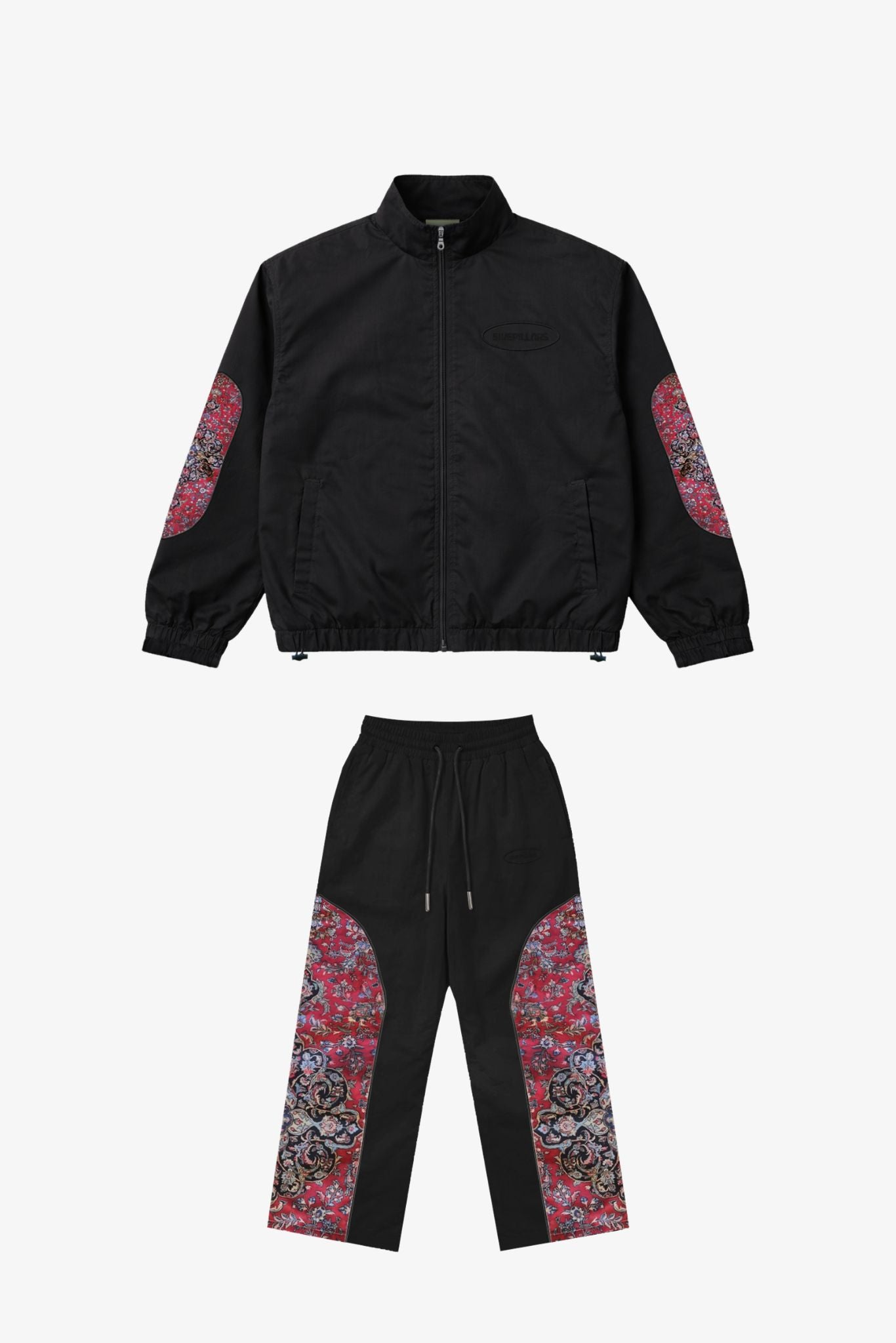 Black Rug tracksuit set with matching jacket and pants – Muslim streetwear