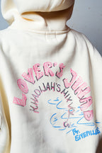 YM3X Lovers Jihad Zip Hoodie - Cream