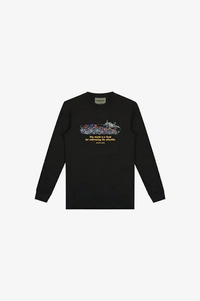 Cultivating Long Sleeve Tee - Black – 5ivepillars