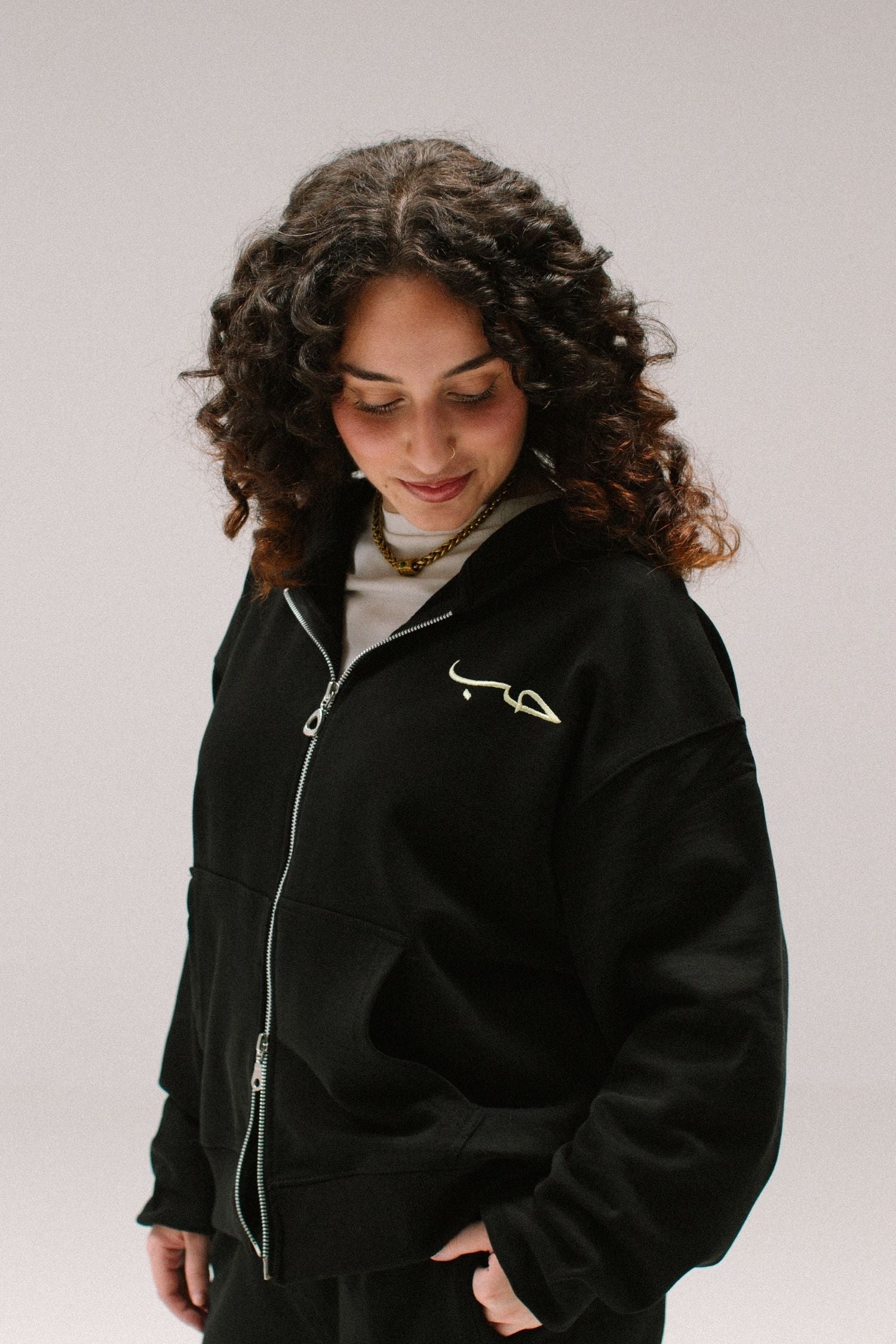 Hub (Love) Zip-Up Hoodie - Black