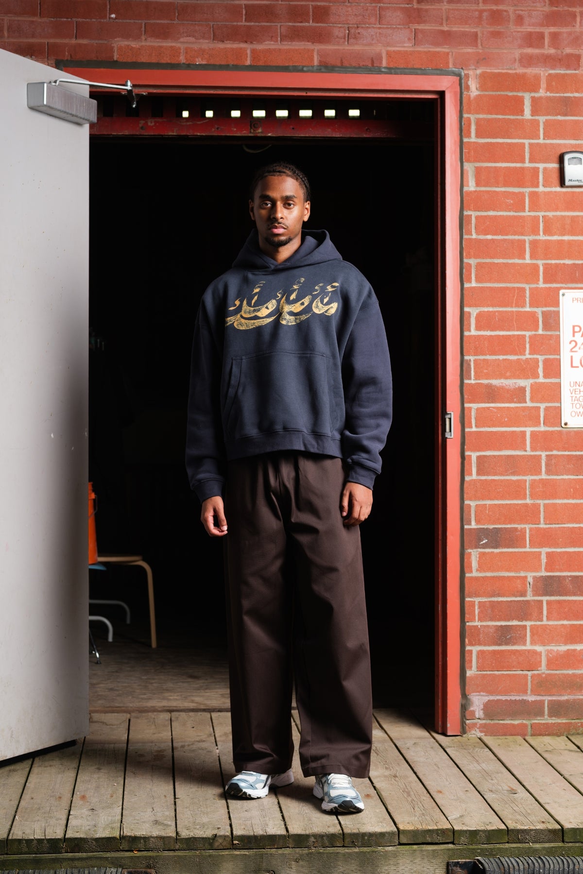 YM3X Boxy Hoodie - Navy Blue