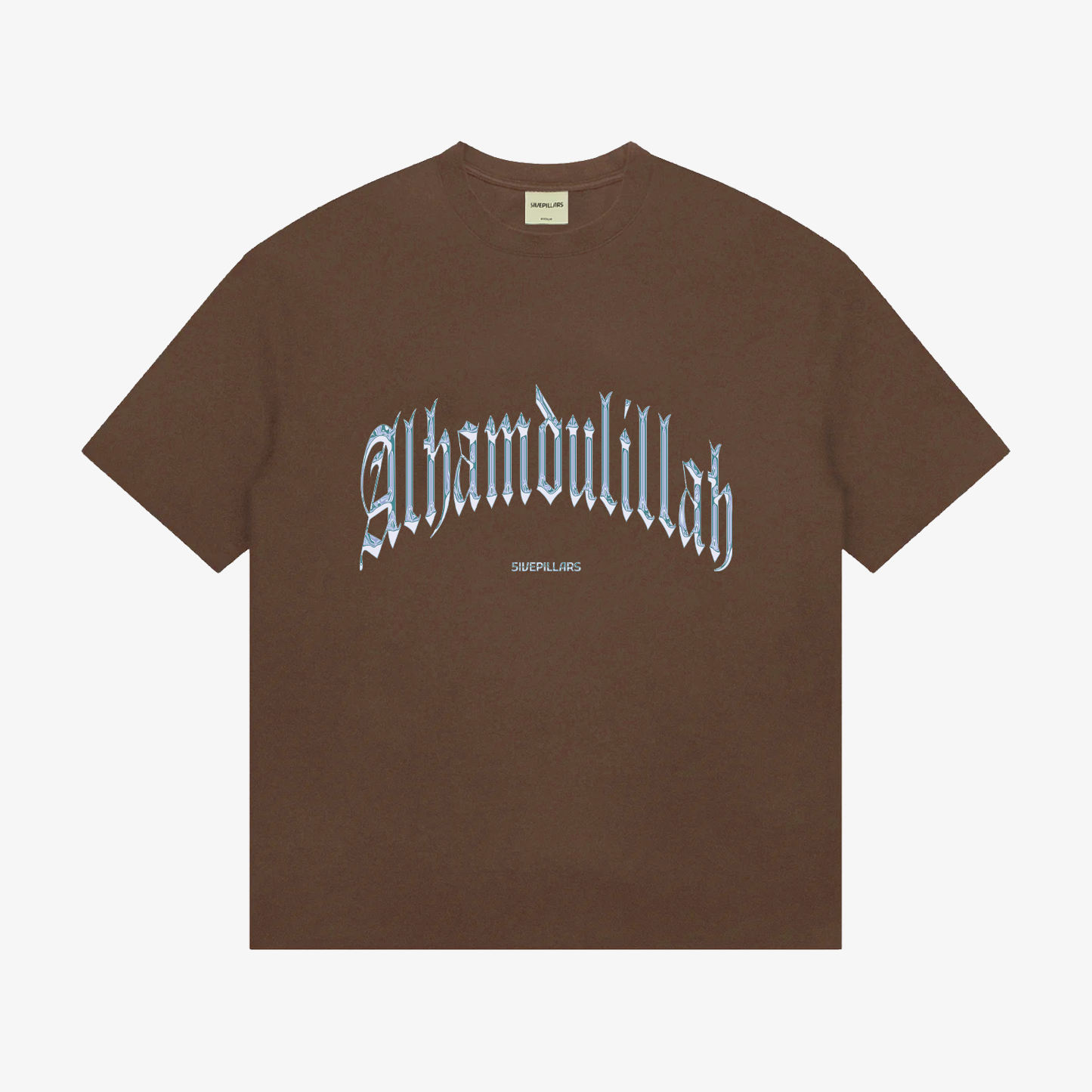 Alhamdulillah Chrome Tee - Washed Brown (Preorder)