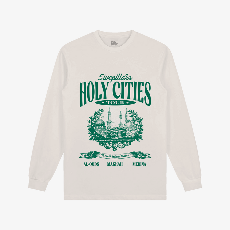 Holy Cities Tour LS Tee - Bone