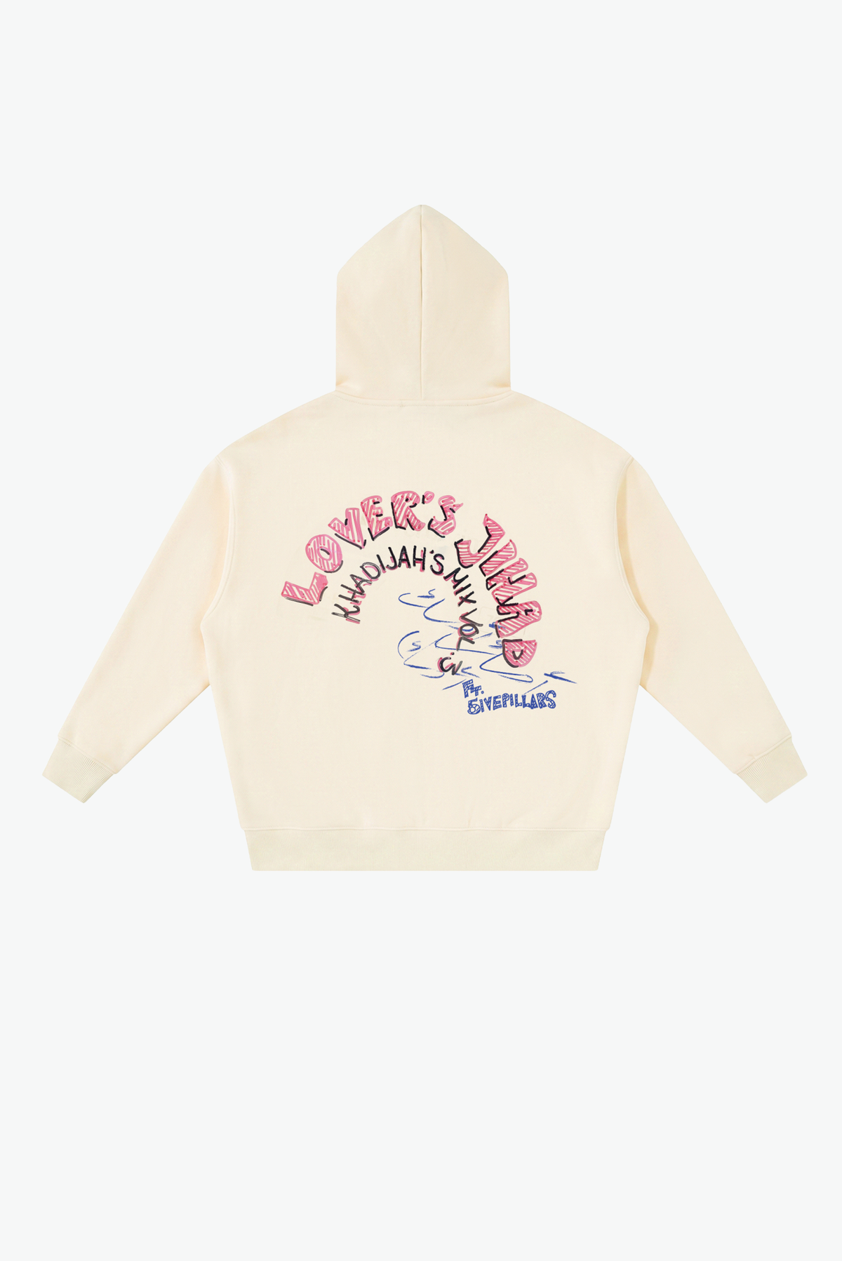 YM3X Lovers Jihad Zip Hoodie - Cream