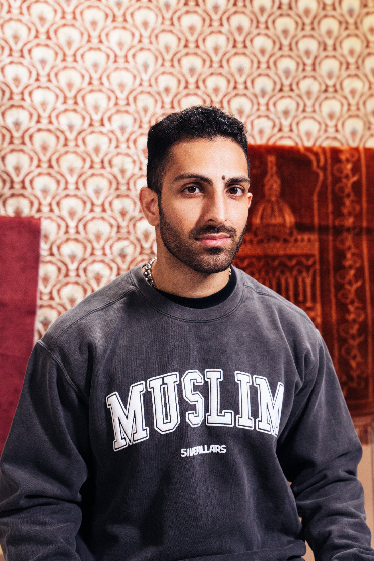 Muslim Crewneck - Washed Black