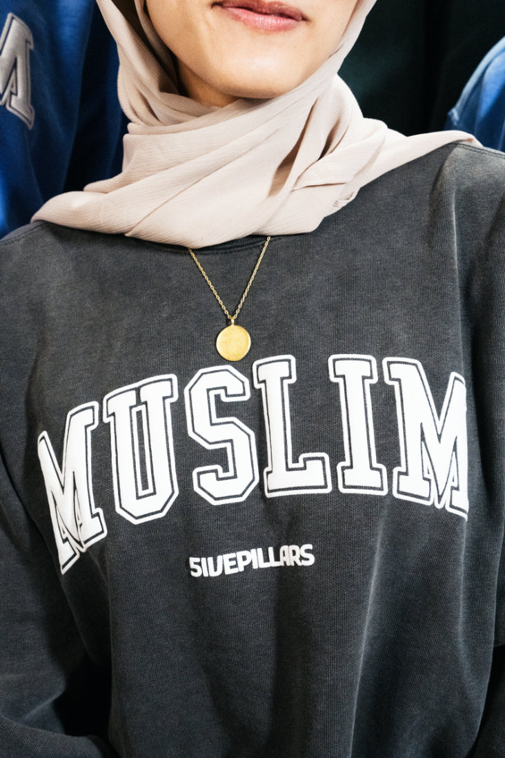 Muslim Crewneck - Washed Black