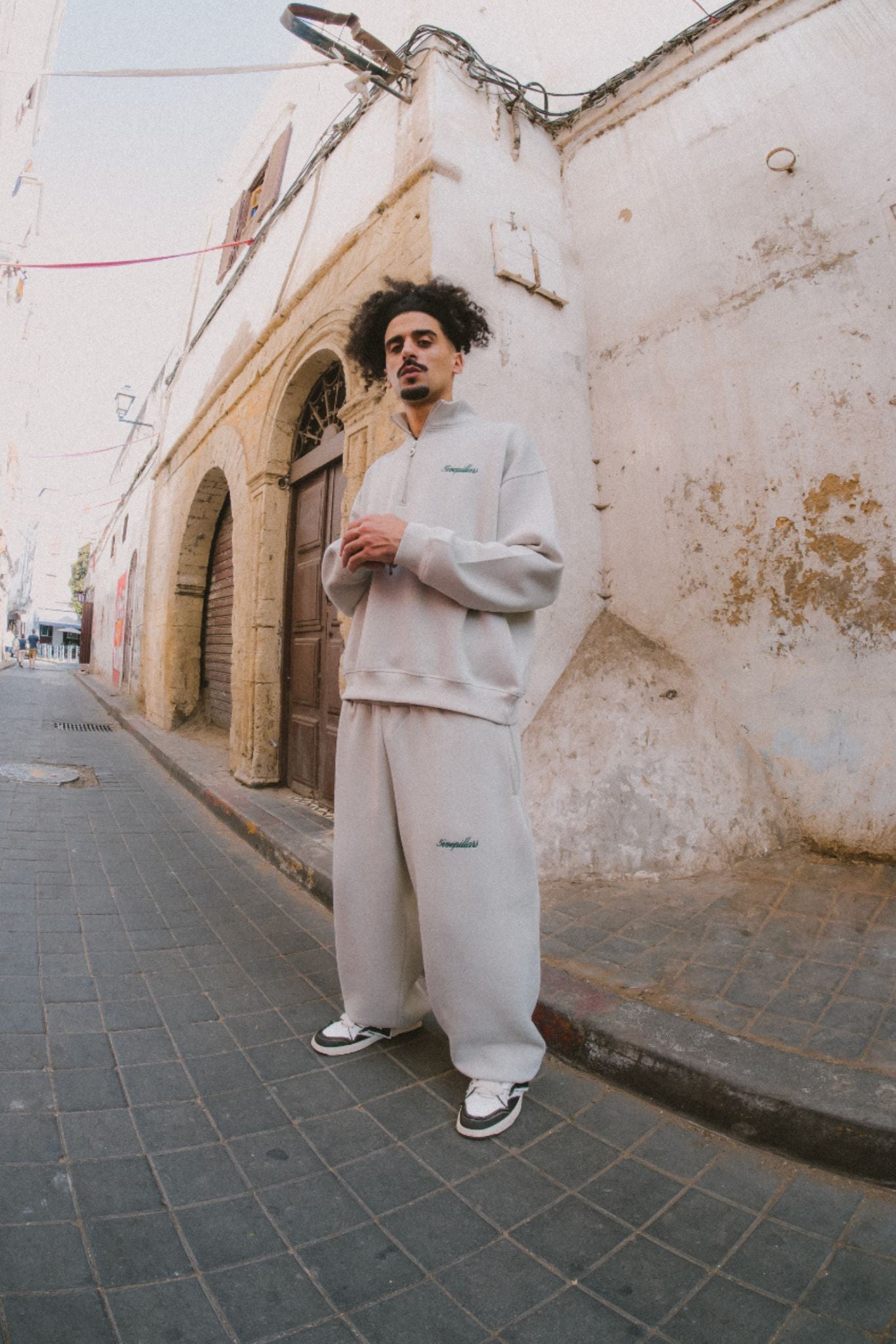Script Relaxed Fit Sweatpants - Grey