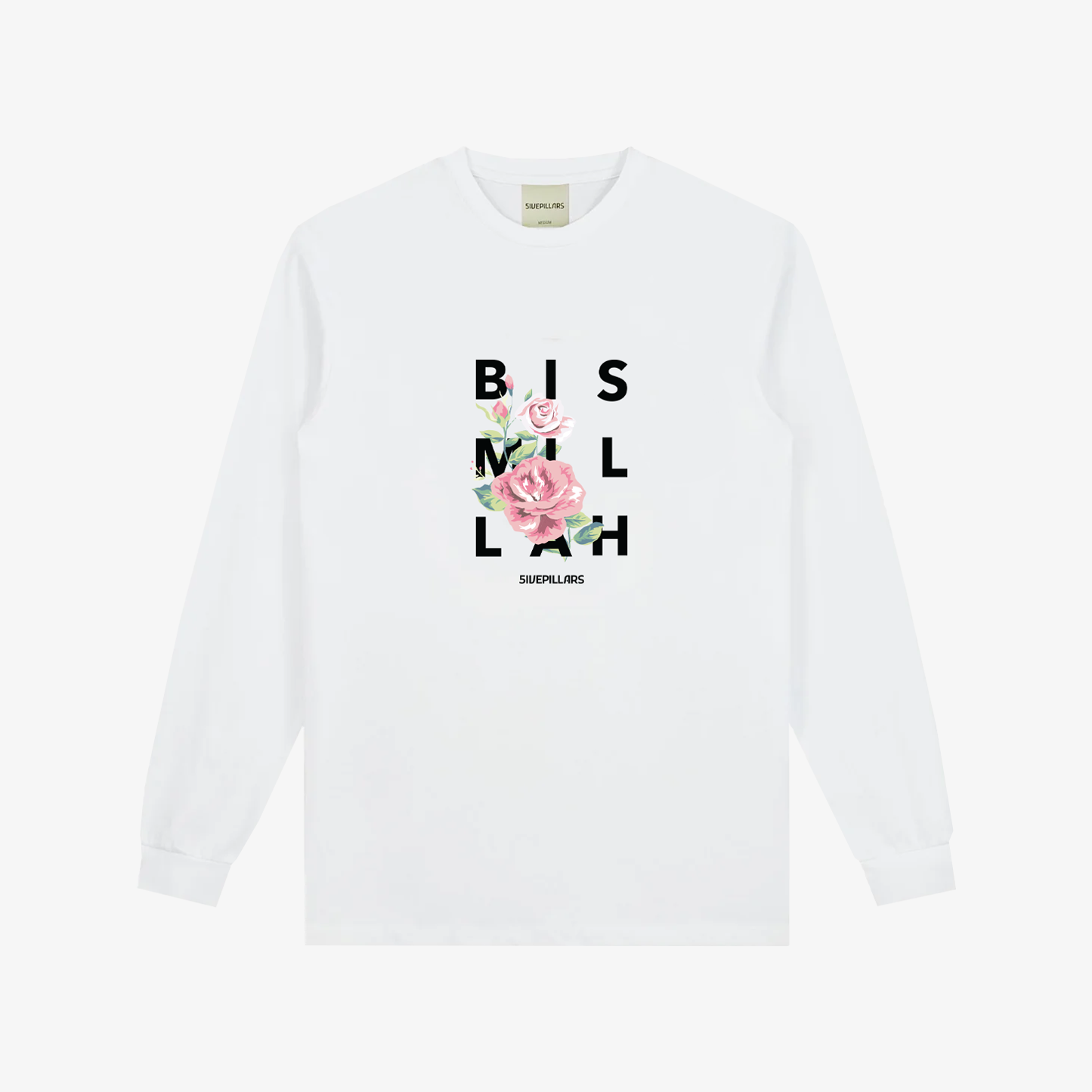 Bismillah Flower Tee - White (Preorder)