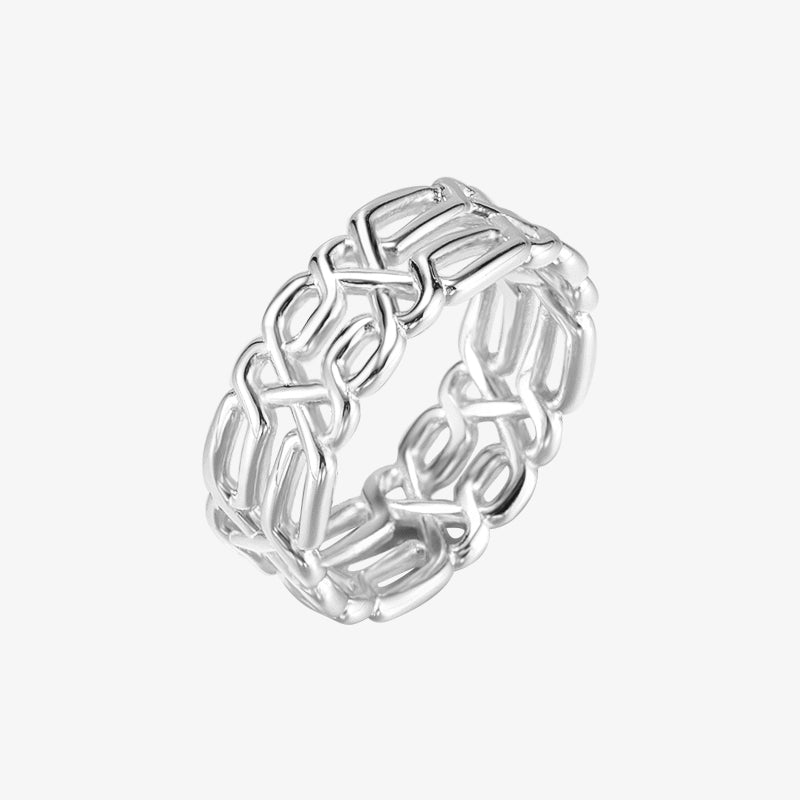 5ivepillars Pattern Ring - Silver