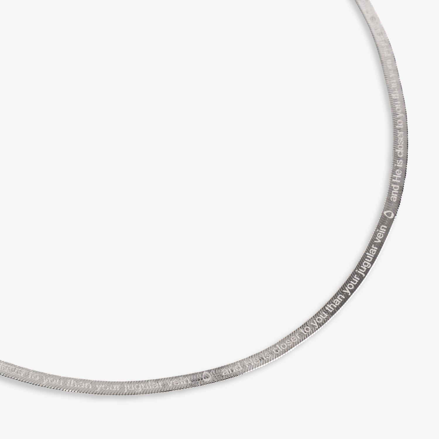 Closer Herringbone Necklace - Silver